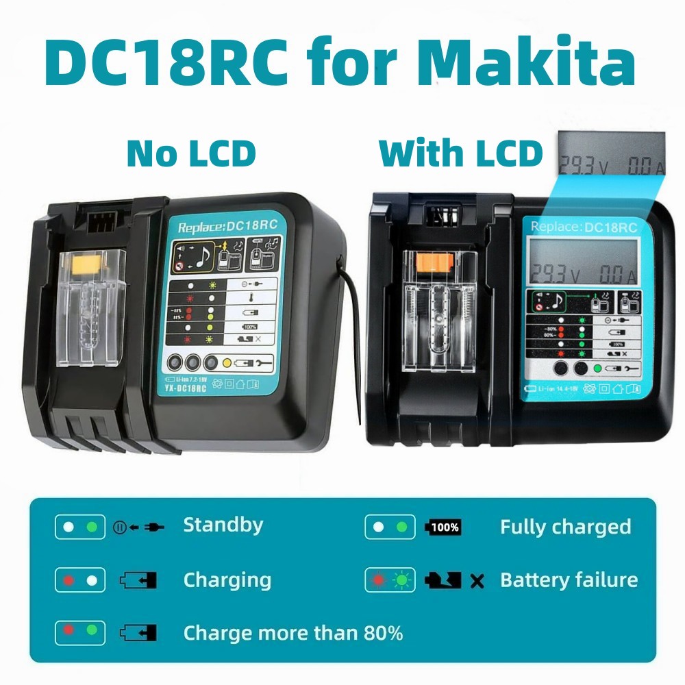 Makita Drill Hp1640 - DC18RC Li-ion Battery 3A Charger for