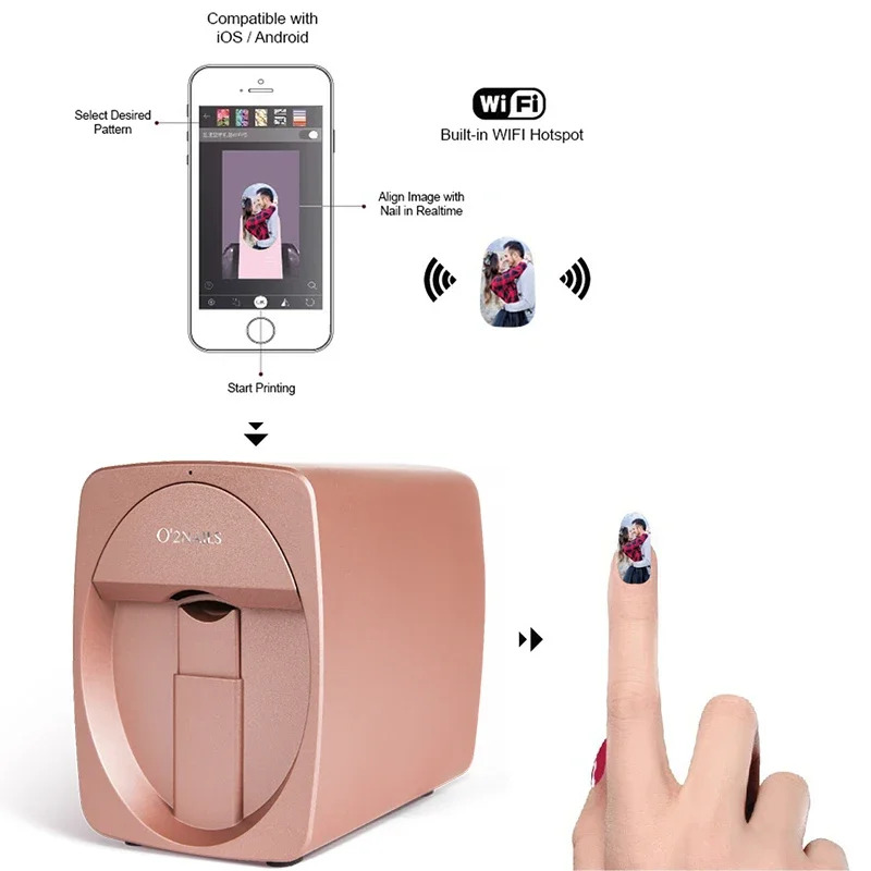 Commercial Nail Printing Machine - Original Mobile Nail Printer 3d Professional