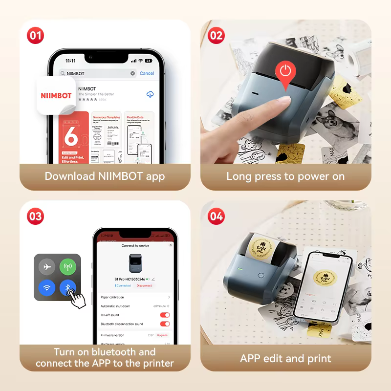 Niimbot B1/B1PRO Label Printer - Commercial Printing Dpi review and price