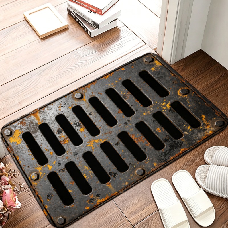 Vintage Rusty Metal Drain Grat - Commercial Printing Industry review and price