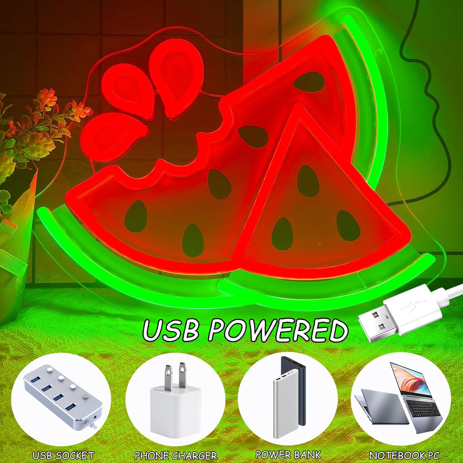 Watermelon Neon Sign UV Print  - Commercial Printing Shop review and price