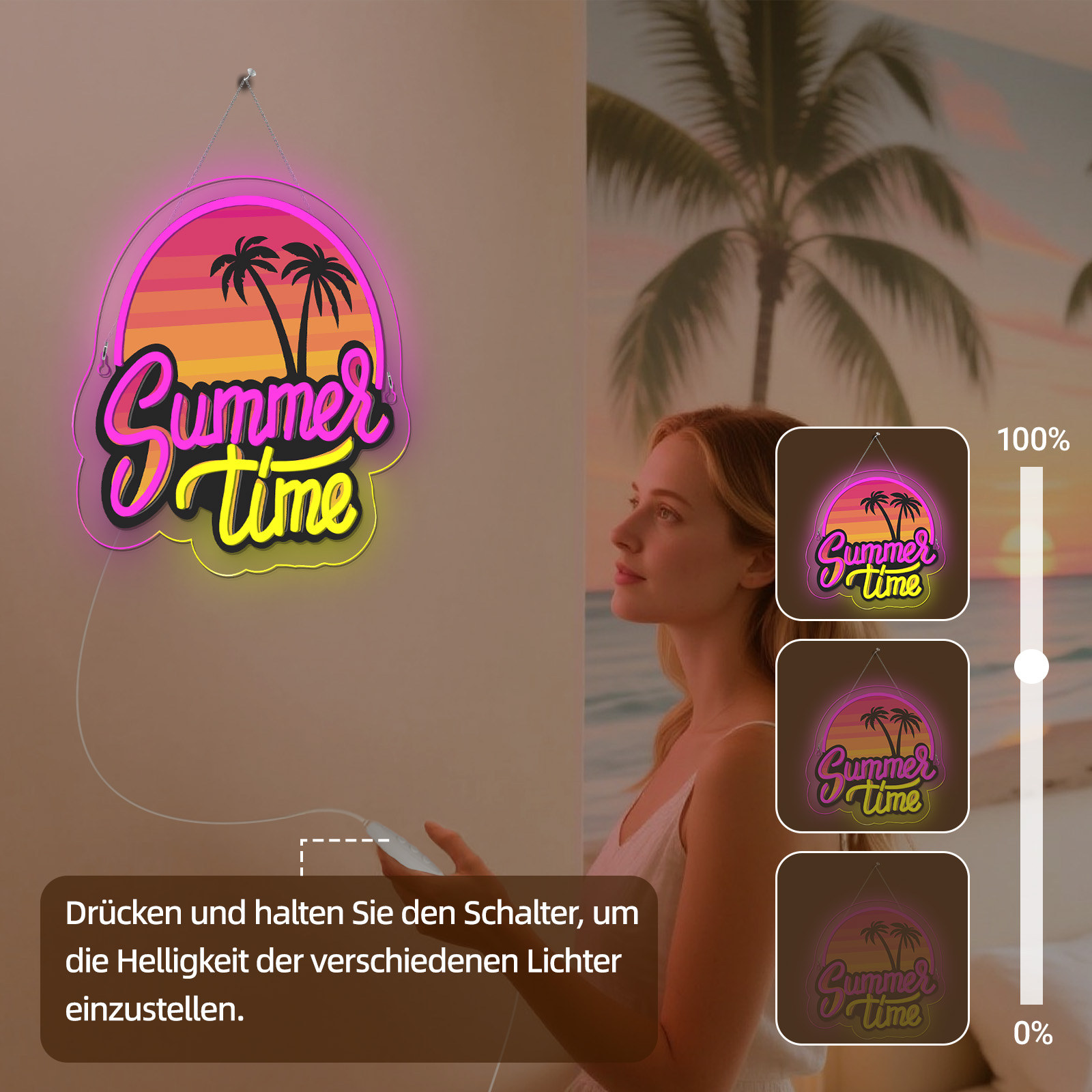 Summer Time Neon Sign UV Print - Commercial Printing Shop review and price
