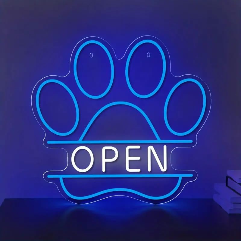 LED Neon Sign USB Dimmable Paw - Commercial Printing Shop review and price