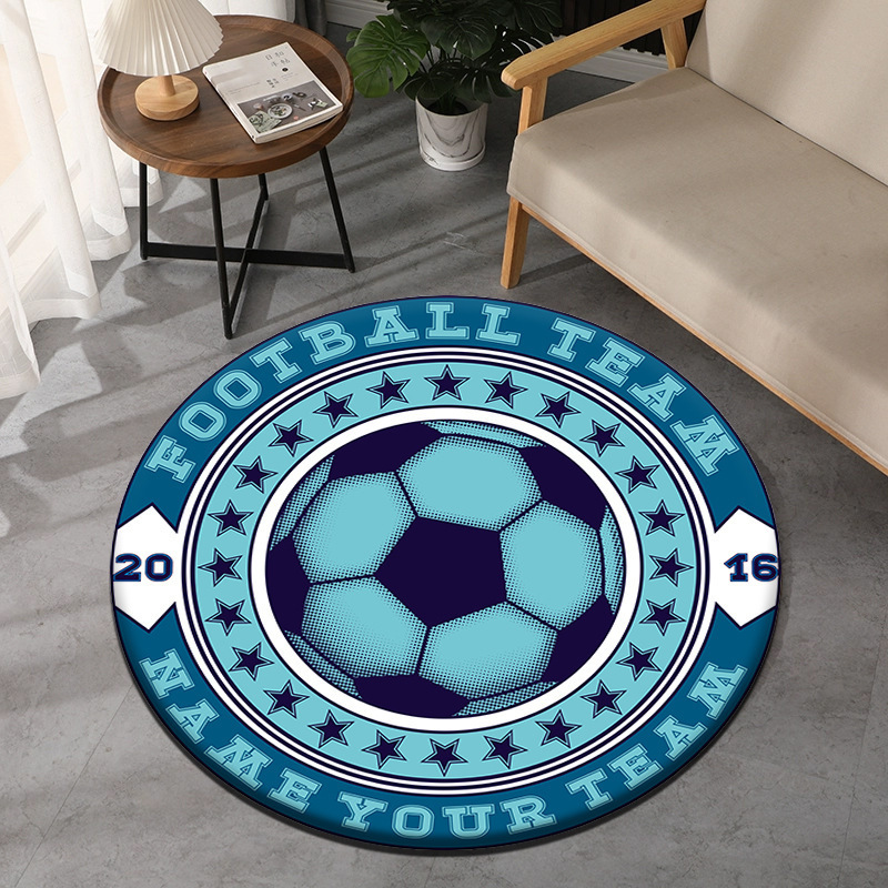 Soccer Theme Round Carpet Spor - Commercial Printing Format review and price