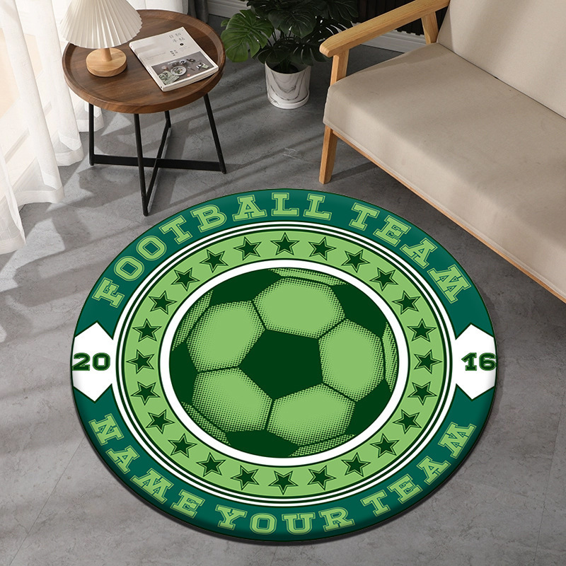 Soccer Theme Round Carpet Spor - Commercial Printing Format review and price