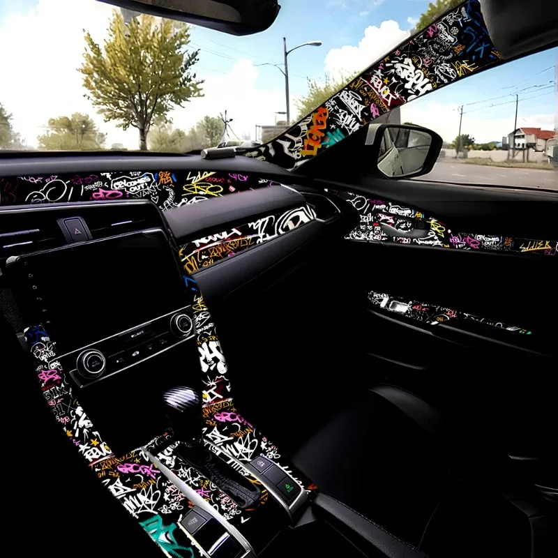 Graffiti Pattern Car Interior  - Embroidery Digitizing Software review and price